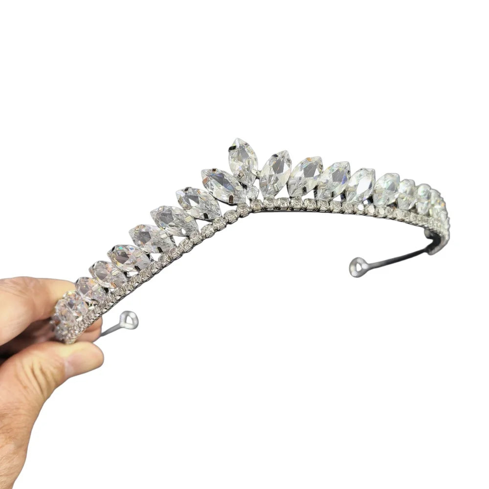 Minimalist Crystal Wedding Hair Tiaras For Bridal Women Headband For Bride Hairstyle Wedding Prom Headband Hair Accessories