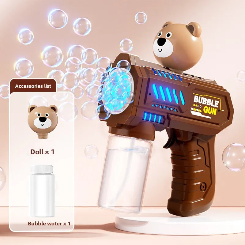 Childrens Electric Animals Bubble Machine Toys for Kids Elephant Rabbit Bear Automatic Bubbles Gun Outdoor Toy Birthday Gifts