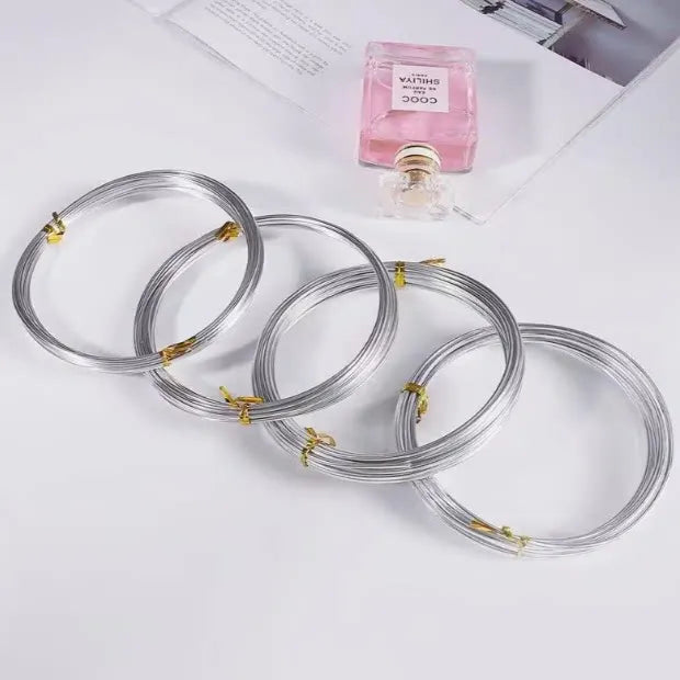 3/5/10 Meters 1/1.5/2 mm Silver Bendable Aluminum Craft Wire for DIY doll Skeletons and Craft Making