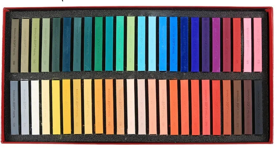 Student Soft Color Chalk 24/36/48/60 Powder Stick Set Artist Painting Chalk School Art Supplies Suitable for Beginners