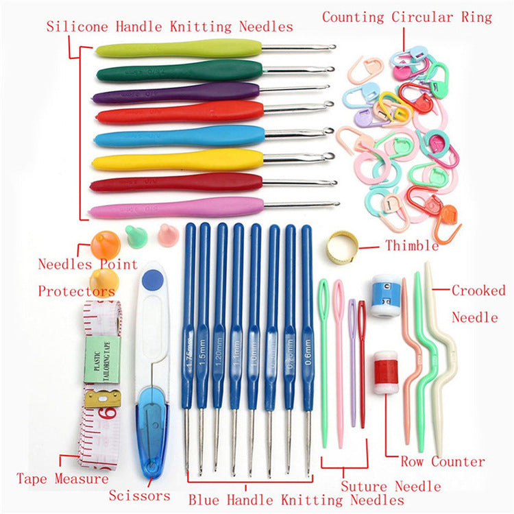 Crochet Tool Set Combination Bag Metal Aluminum Hooks
