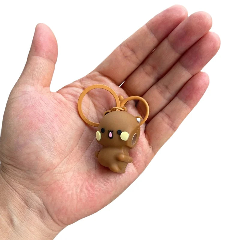 Kawaii Cartoon Panda Bubu and Dudu Hug Magnetic Pendant Keychain Bubu and Yier Magnetic Keychain Backpack Omaments Gift Toy