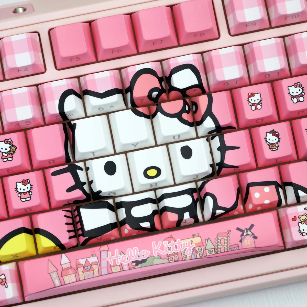 138 Keys Pink Hello Kitty PBT Keycaps Cherry