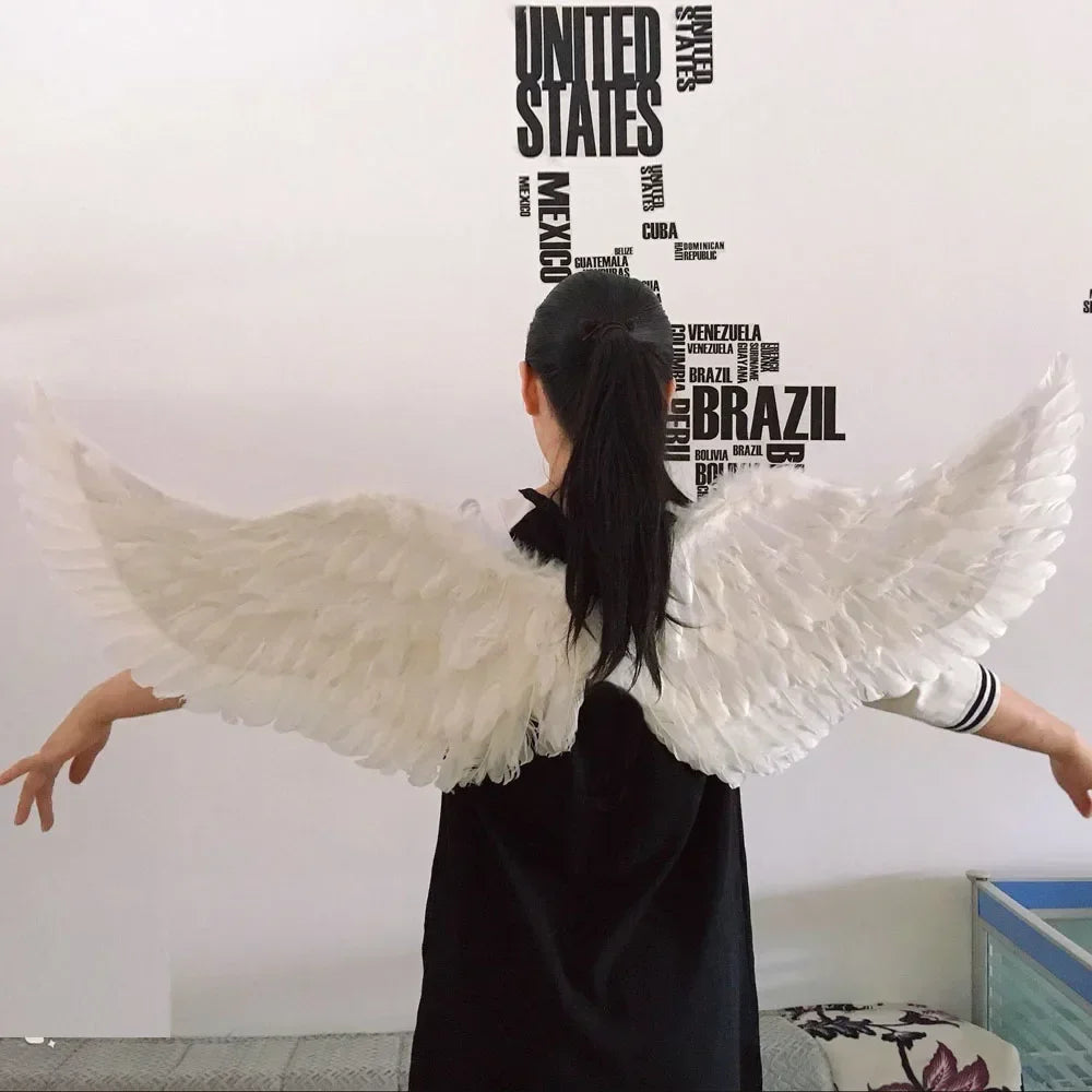 Princess Women Kids Glow Light Angel Feather Wing Fairy Girls Props Party Costume Wedding Decoration Christmas  Halloween