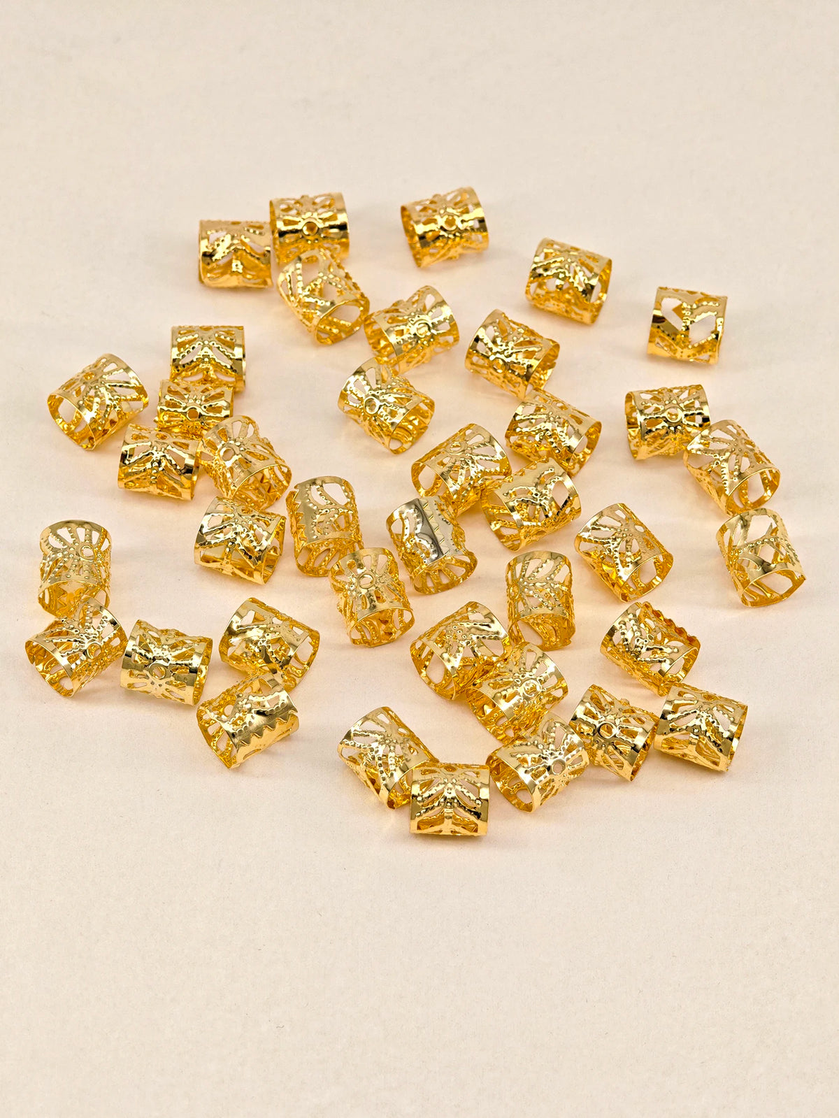 40pcs Gold Dreadlock Locs Accessories For Hair, Hair Jewelry For Braid Hair Rings For Women And Girls, Adjustable Cuffs Braiding