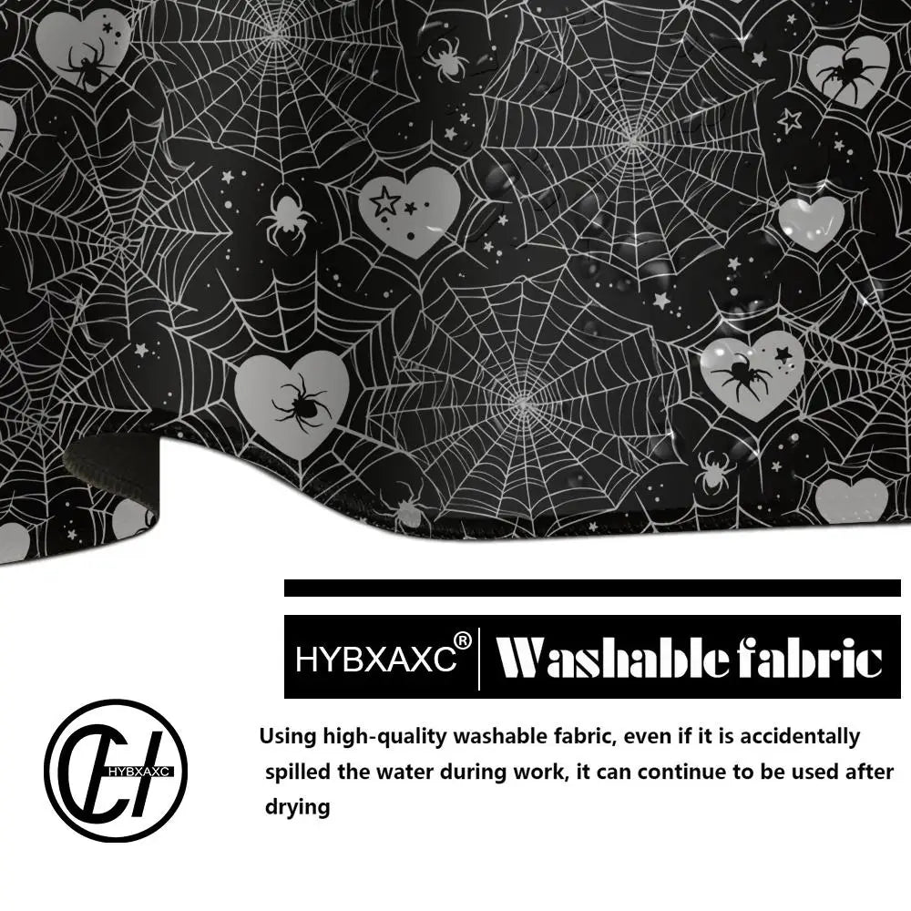 90x40 White or Pink Spiderweb Hearts Desk Mat  Pastel Kawaii Gothic Emo Cute Computer Laptop Office Tech Gaming Setup Mouse Pad
