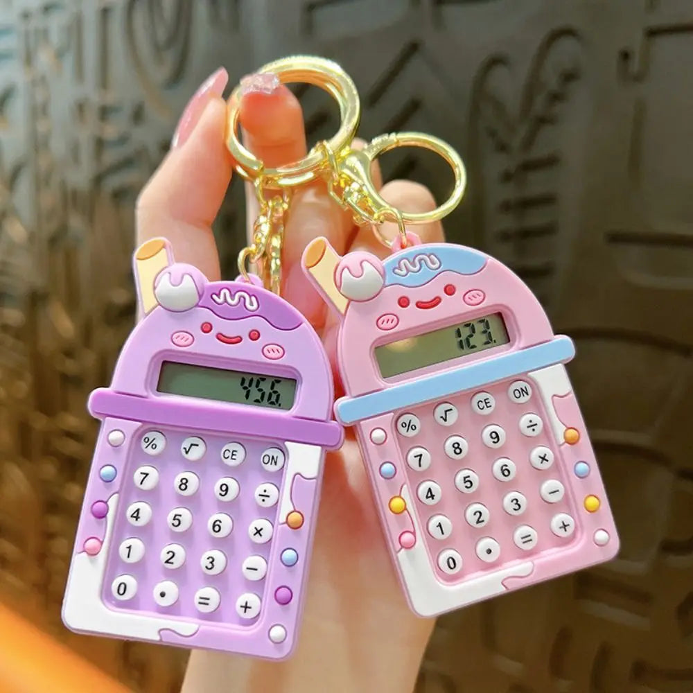 Portable Kawaii Mini Calculator 8 Digits Display Candy Color Student Stationery Lightweight Maze School Supplies Office