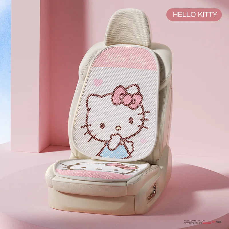 Hello Kitty Car Seat Covers Four Seasons Front/Rear Seat Protector Car Seat Cushion Pad Mat Auto Interior Accessories Universal