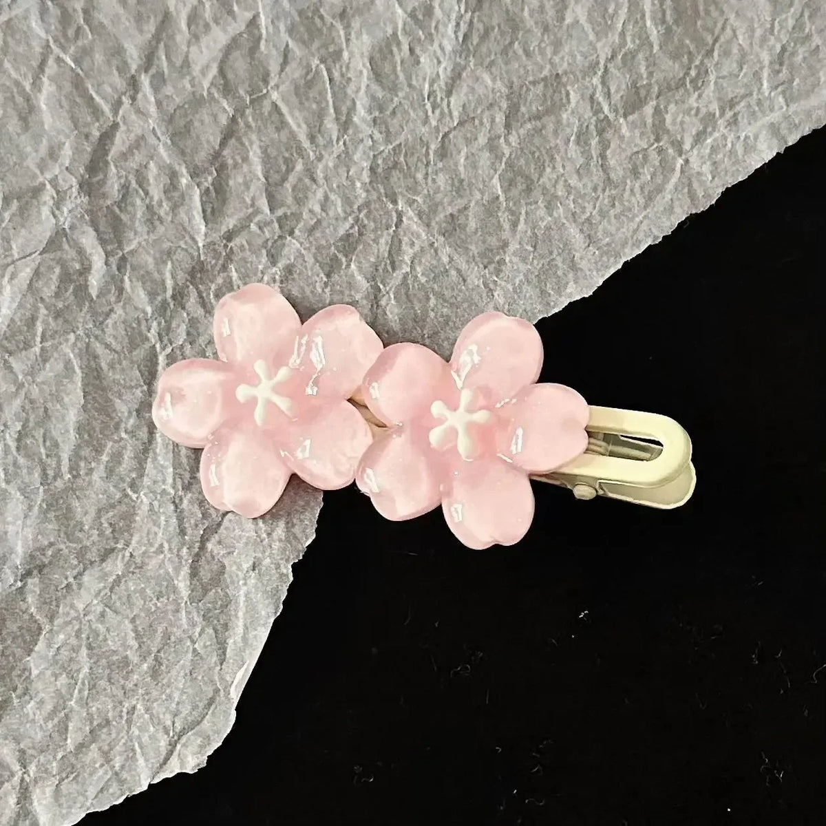 Jelly Cherry Blossom Hair Clips