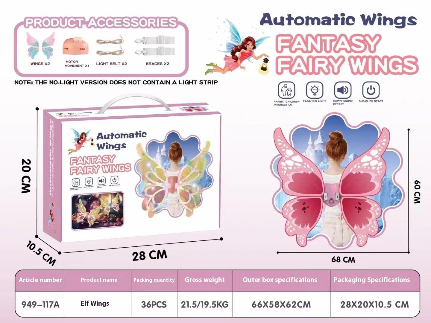 Light-emitting Electric Butterfly Wings