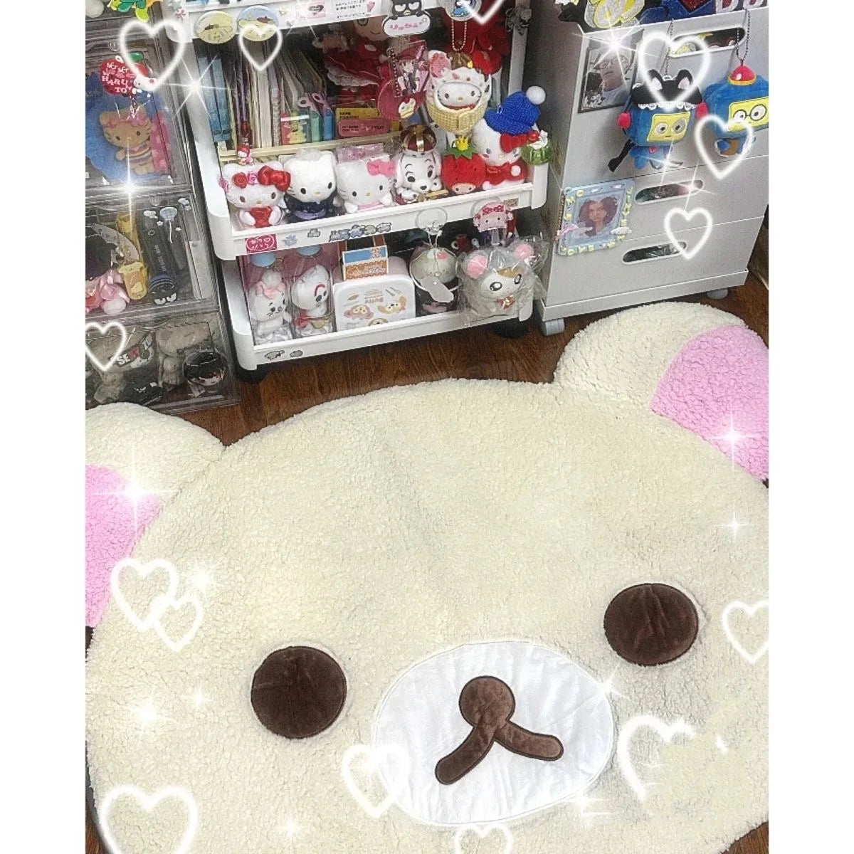 Rilakkumas Plush Rug Korilakkuma Bear Soft Floor Mat
