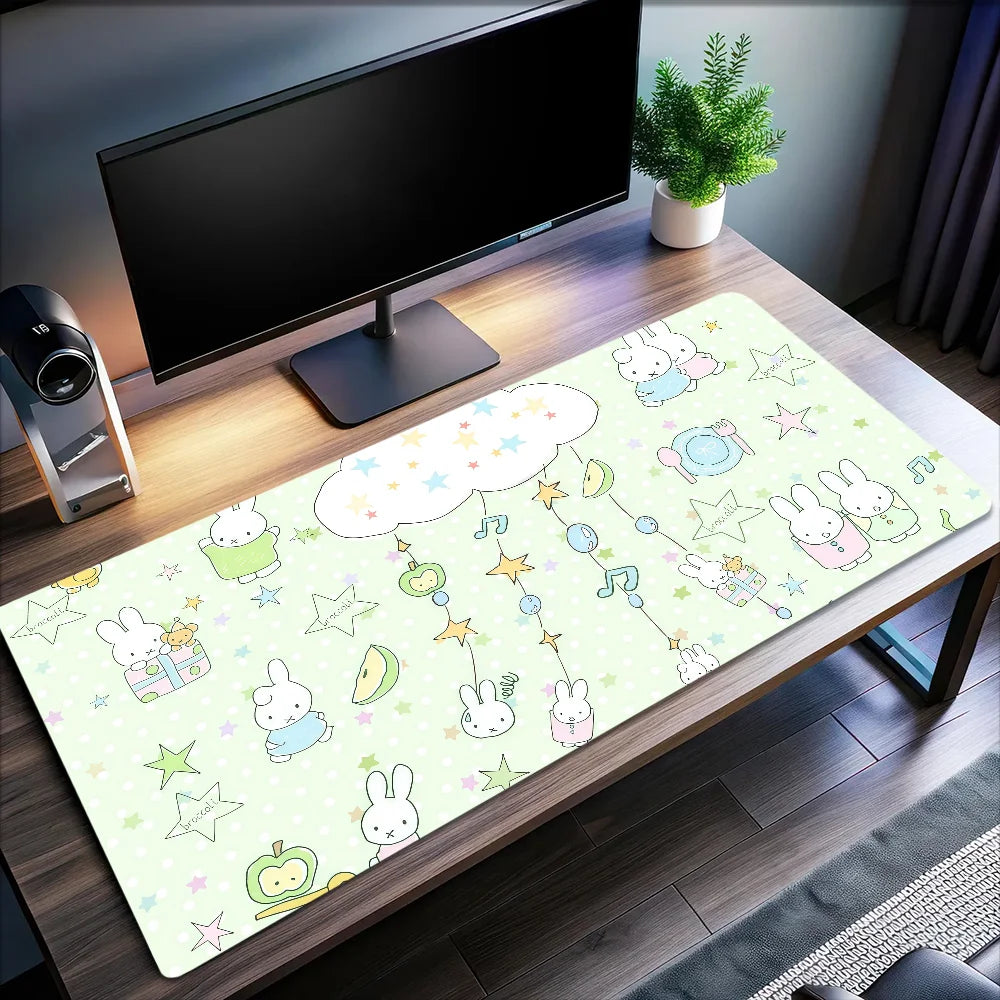 Mouse M-Miffy Cute Pad Kawaii Non-slip Lockedge Office Student Gaming Thickened Large Writing Cushion MousePad