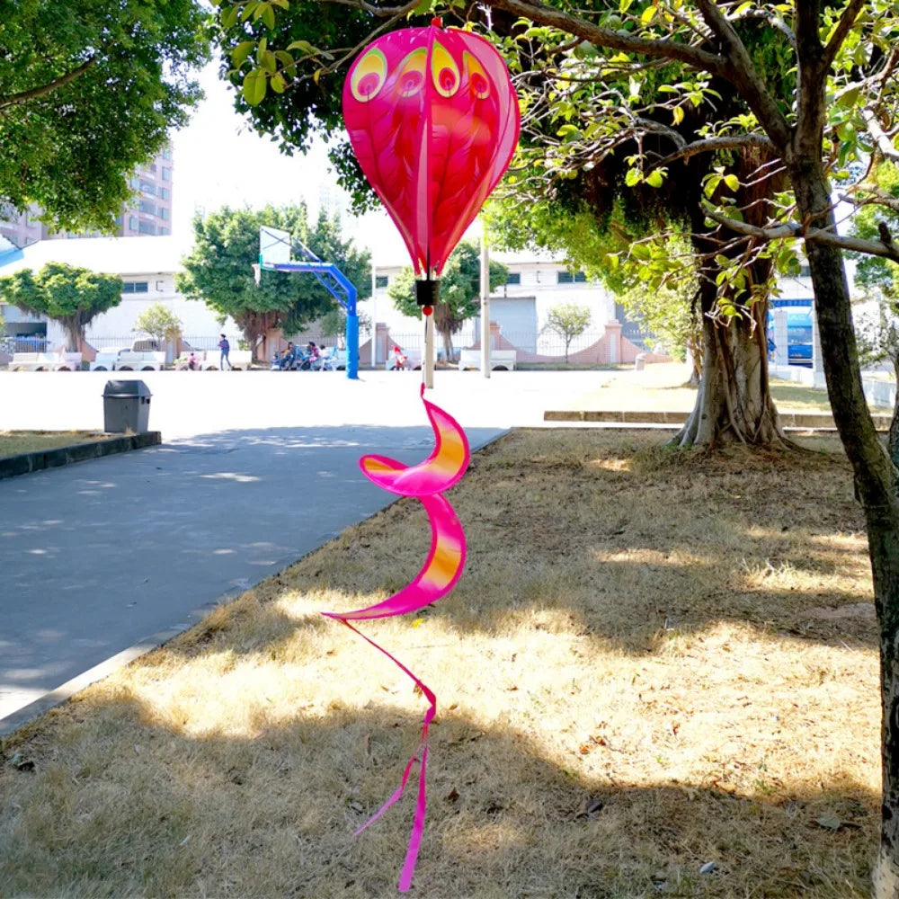 Plastic Hot Air Balloon Spinner Rainbow Color Multistyles Color-changing Film Wind Spinners 40cm Balloon Rotating Windmill