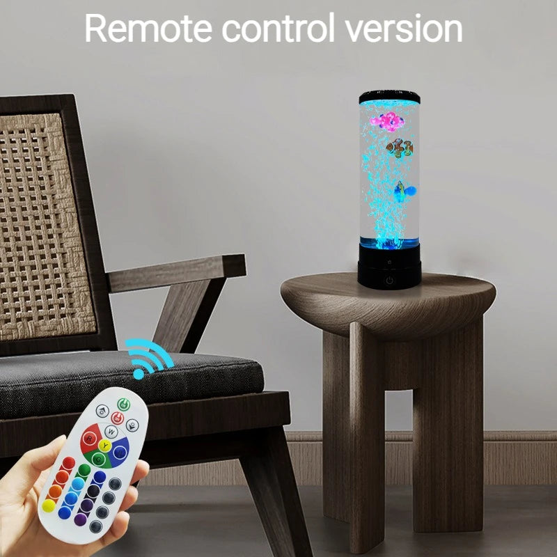 LED Multi-color Bubble Fish Aquarium with USB Plug-in