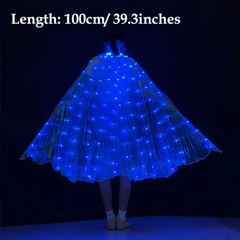 LED Isis Wing Light Up Fairy Wings For Kids Children Belly Dance Costumes Gifts Luminous Butterfly Wings Stage Performance Props