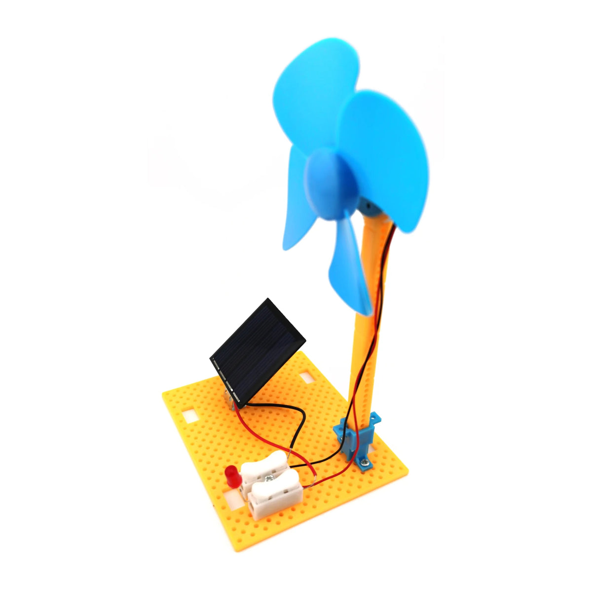2 in 1 Solar and Wind Energy Powered Fan Model DIY Kit Science Experiment Toys for Children Hand-assembled Education Gift