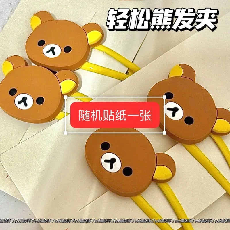 Cute Rilakkuma Cartoon Hair Clips Japanese Korean Style Doll Bangs Hair Pins Sweet Girls Student Fashion Hair Accessories