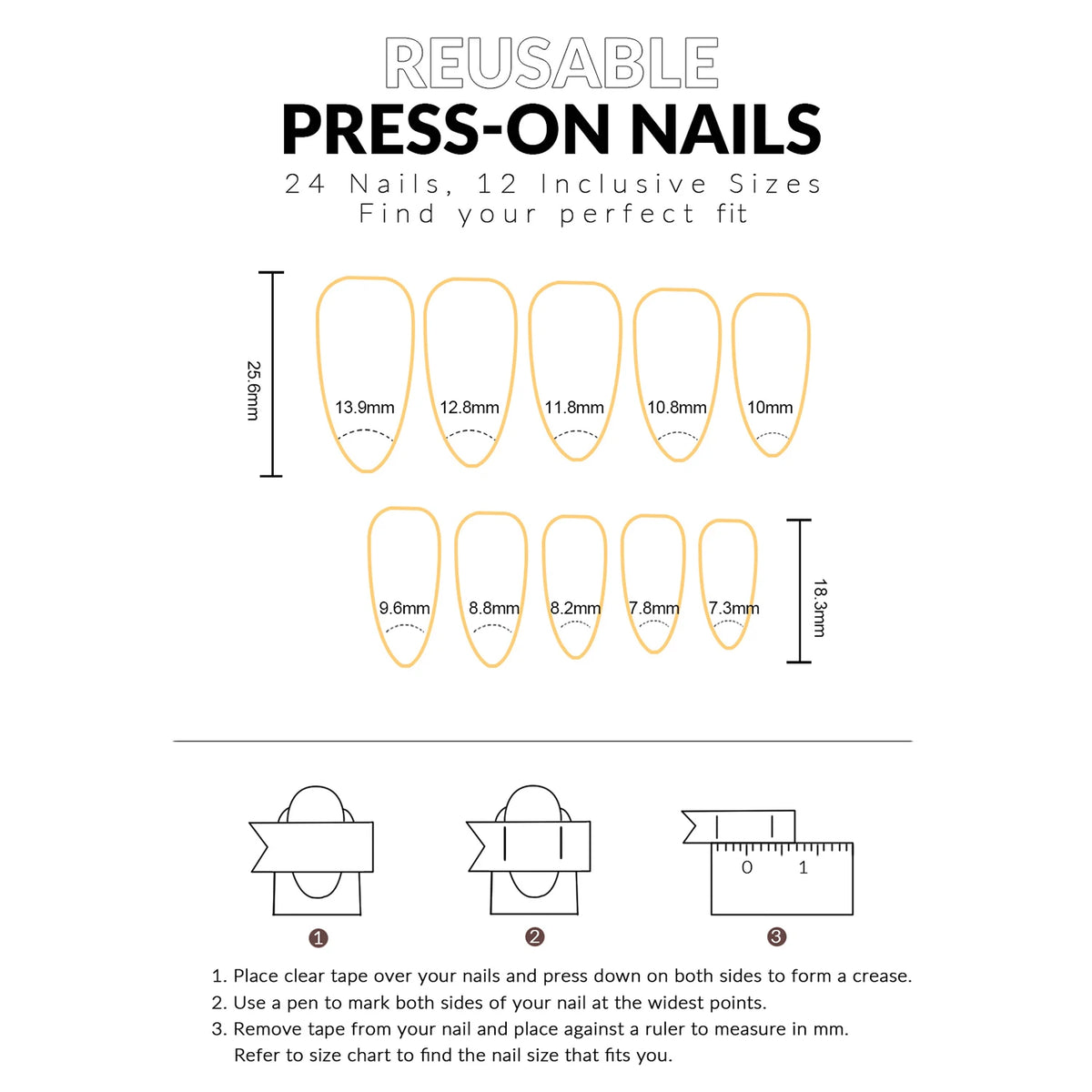 24pcs Kawaii Cartoon Rabbit Press On Nails Bowknots Diamond Decor Mid-length Coffin False Nail White French Blush Pink Fake Nail