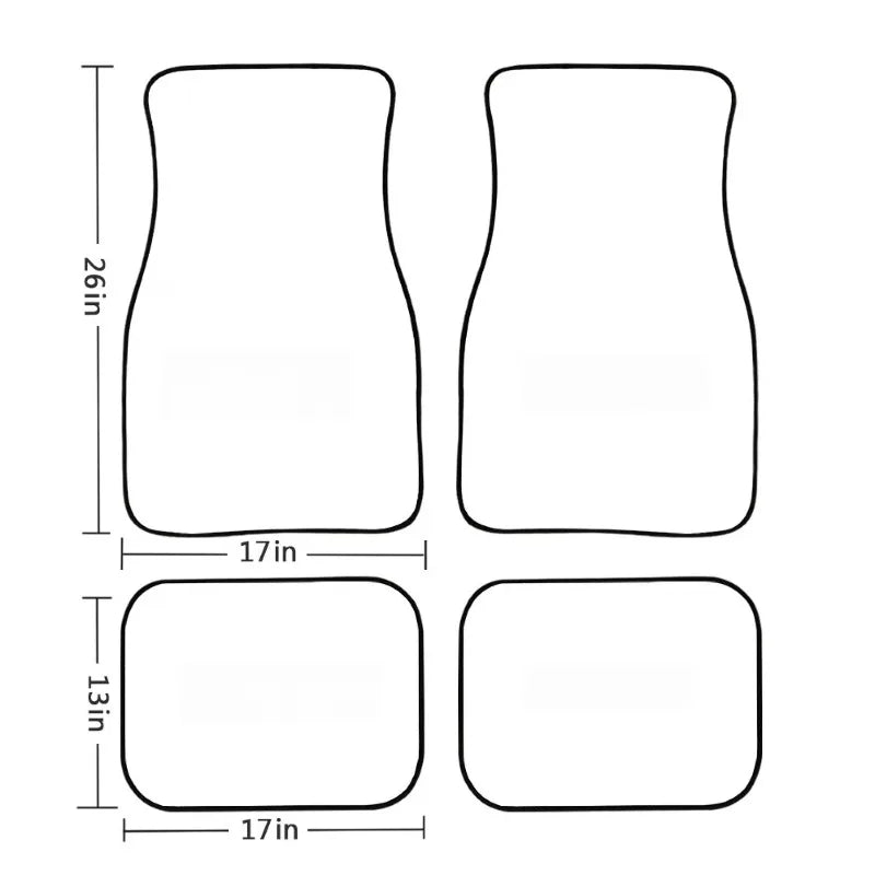 Car Printed Floor Mats Interior Dirt-Resistant and Durable Pink 4-piece Set Mats Easy-to-Clean Footrest Car Carpet Mats
