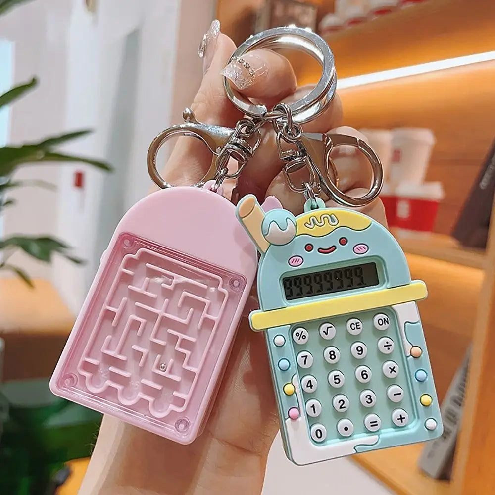 Portable Kawaii Mini Calculator 8 Digits Display Candy Color Student Stationery Lightweight Maze School Supplies Office