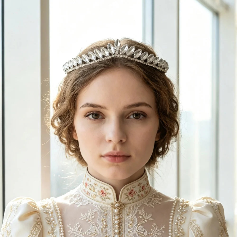 Minimalist Crystal Wedding Hair Tiaras For Bridal Women Headband For Bride Hairstyle Wedding Prom Headband Hair Accessories