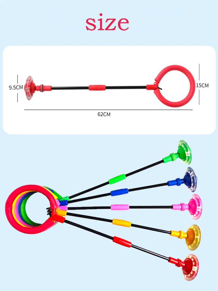Flash Jumping Rope Ball Kids One Foot Outdoor Fun Sports Children Jumping Force Reaction Training Swing Ball Child-parent Games