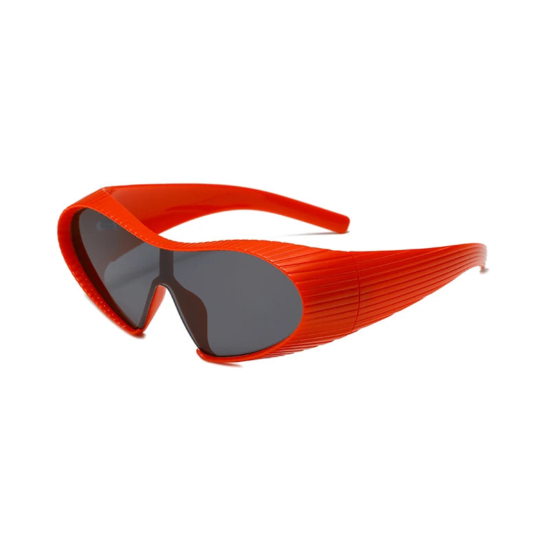 2025 New Fashion Personality Y2k Trendy Sunglasses For Men And Women Futuristic Large Frame One-piece Protective Glasses 7751