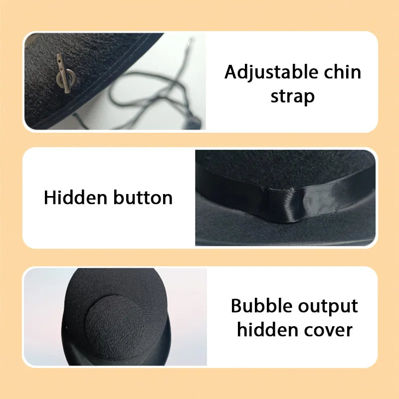 Bubble Magic Hat by Angel Magic Tricks New Bubble Machine Bubble Sprayed Out Production Magia Accessories Stage Illusion Gimmick