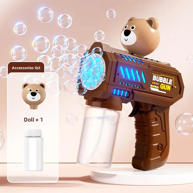 Childrens Electric Animals Bubble Machine Toys for Kids Elephant Rabbit Bear Automatic Bubbles Gun Outdoor Toy Birthday Gifts