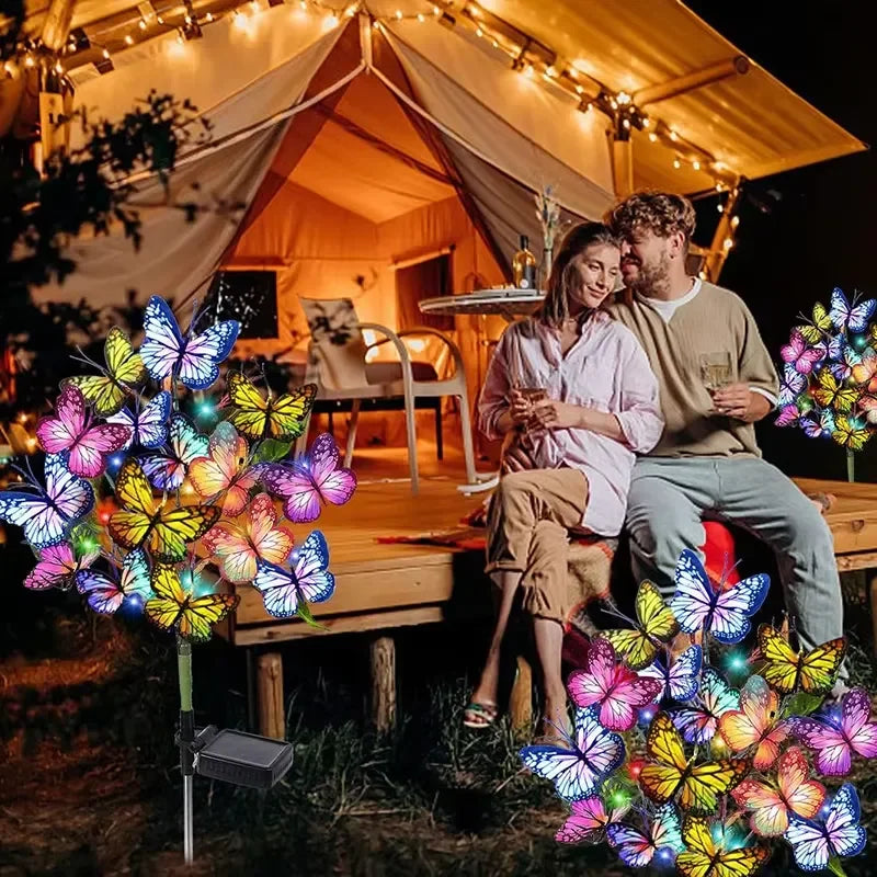 for  42 LED Solar Butterfly Dragonfly Bee Garden Light Outdoor IP66 Holiday Party Christmas Landscape Access Garden Lawn