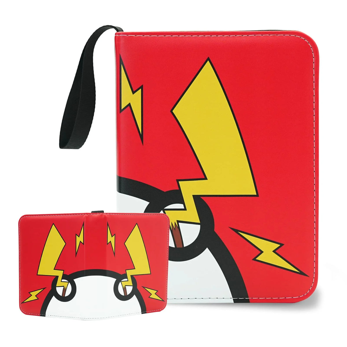Donut 4 Pocket Card Binder Cartoon TCG Zipper Album Book Multi-Pocket Expandable Photo Collection File for Pokemon Card ID Badge