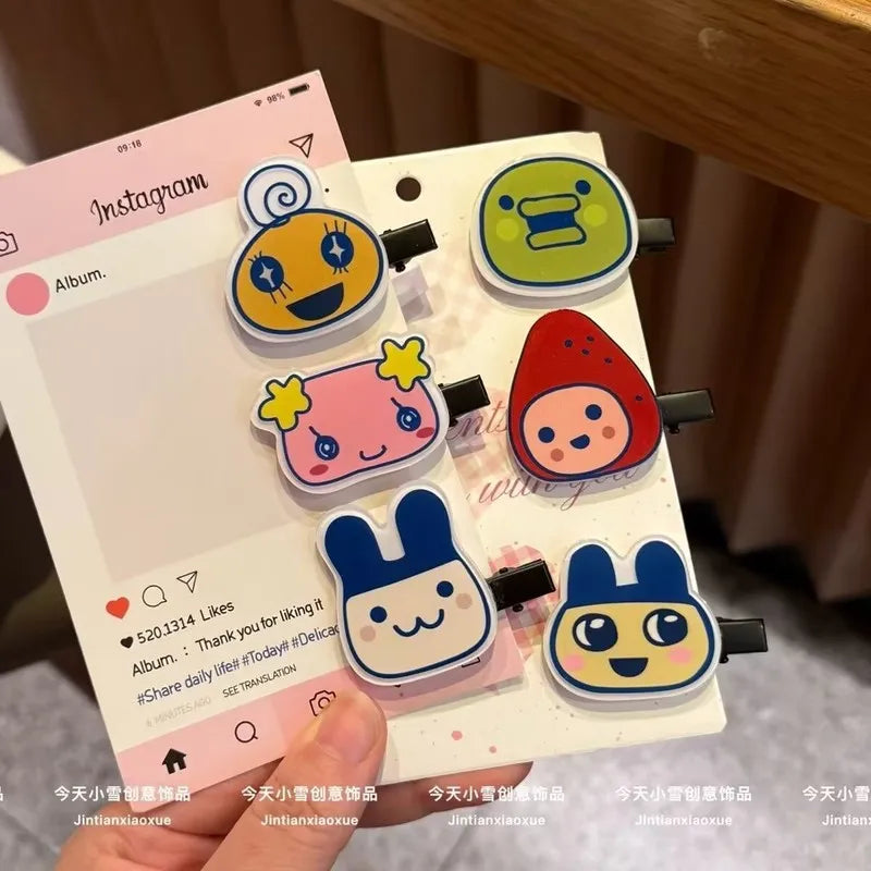 Tamagotchi Series Hairpin Cartoon Duckbill Clip Side Bangs Clip Cute Girl Sweet Hair Accessory Creativity Anime Peripherals Gift