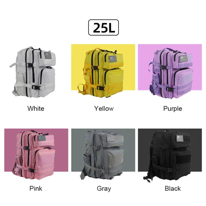 25L/45L 3P Tactical Backpack for Men Women Pink Outdoor Camping Hunting Accessories Military Army Molle Rucksacks Assault Bag
