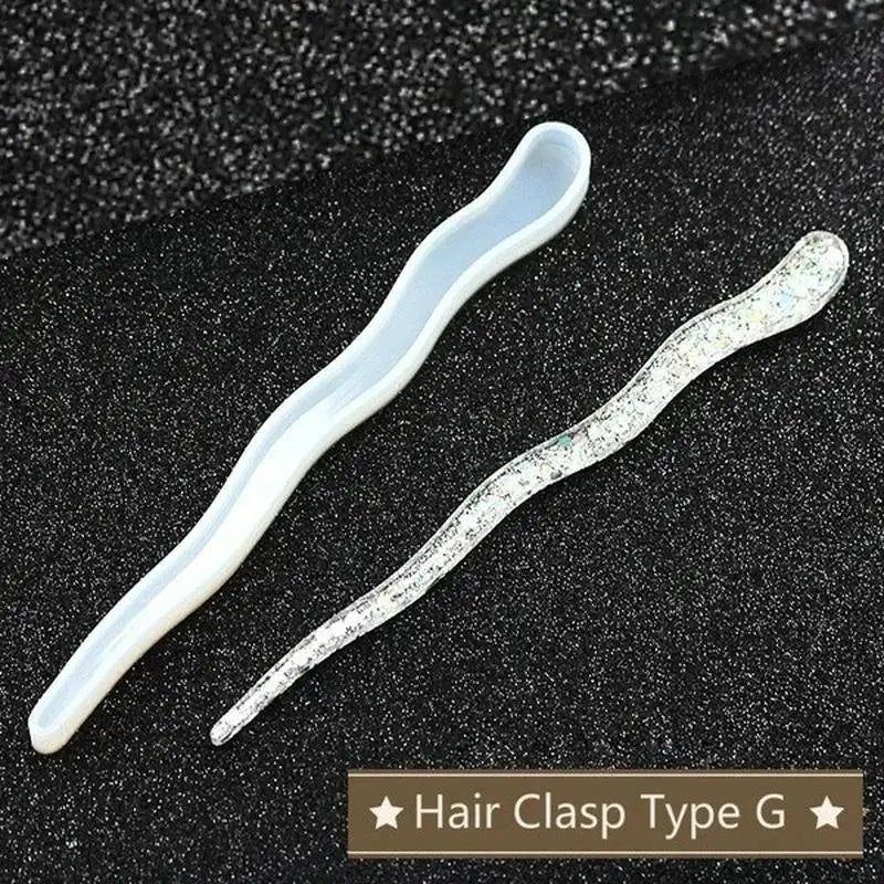 New Transparent Hairpin Silicone Special Mould For Resin DIY Hair Jewelry Making Mold Epoxy Resin Molds Ladies Hair Decorative