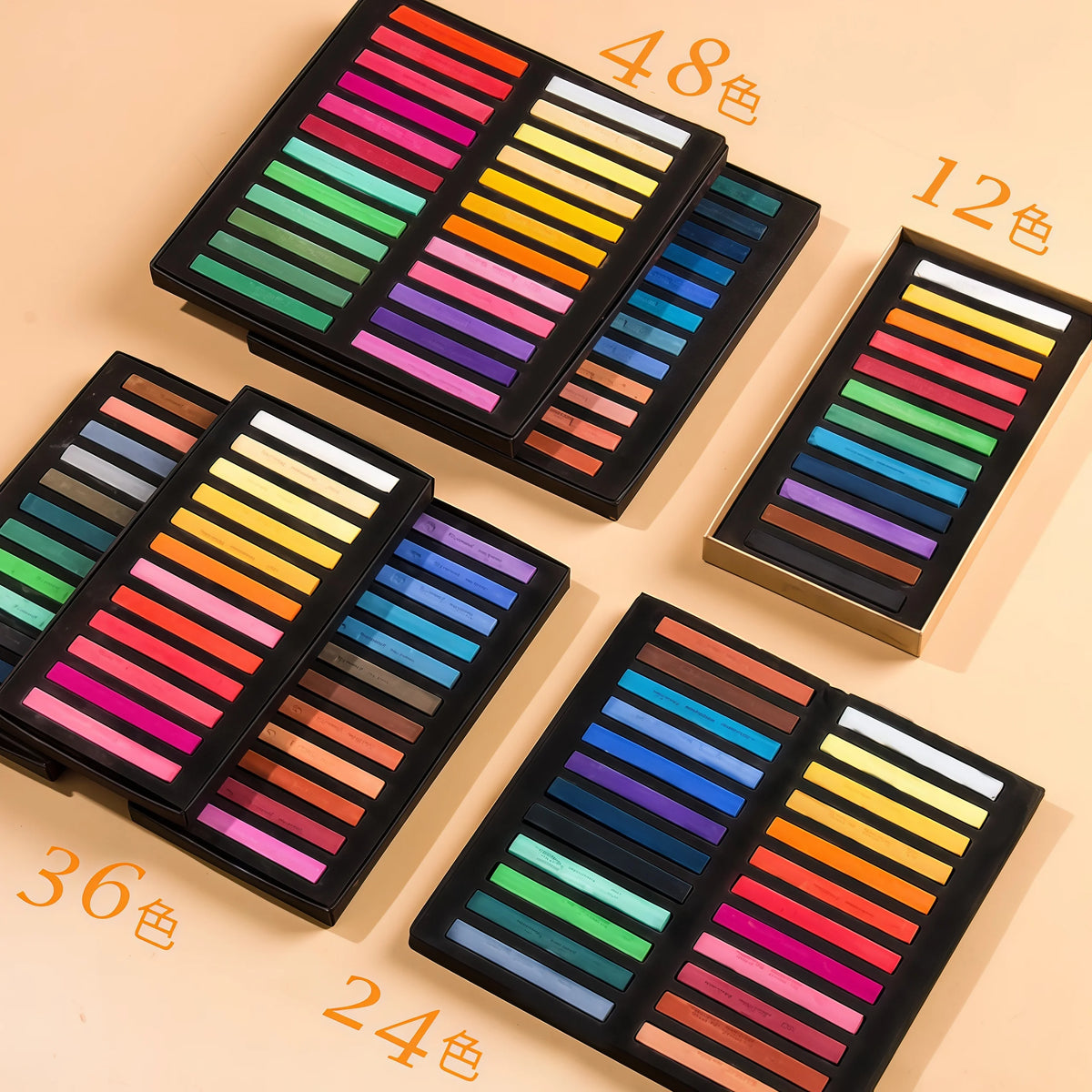12/24/36/48 Colors/Set Art Drawing Set Chalk Crayons Soft Dry Pastel Color Crayon Brush Stationery for Students Art Supplies