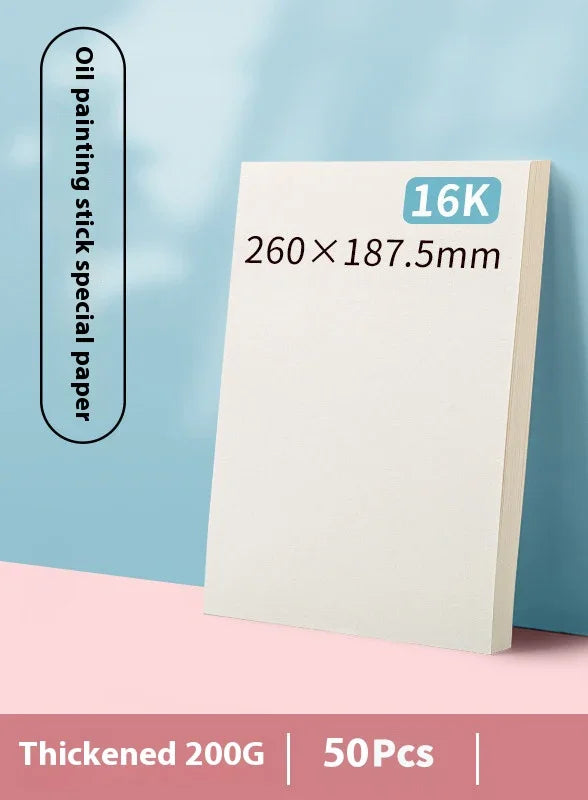 200GSM Oil Pastel Paper Oil Painting Stick Special Paper Blank Drawing A4 Chalk Coloring Crayons Painting Acid Free Cardboard