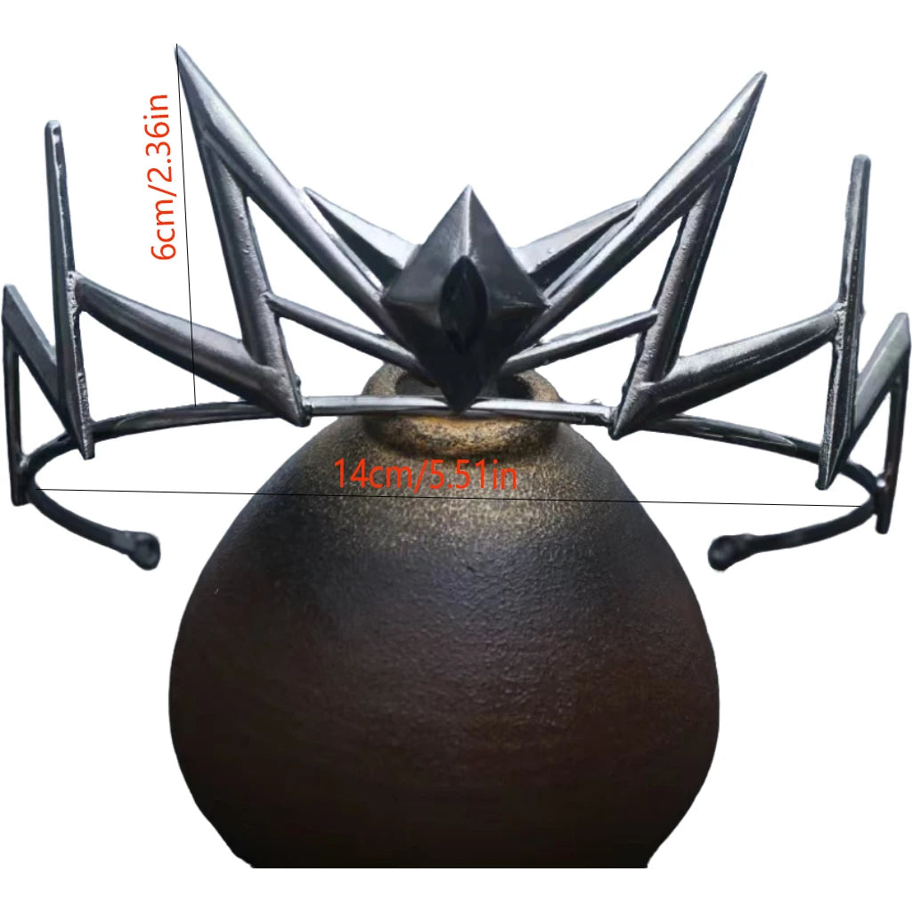 1pc Gothic Geometric Spiked Crystal Hair Crown Accent Dark Fantasy Royal Design Perfect Weddings Cosplay Elegant Headpiece