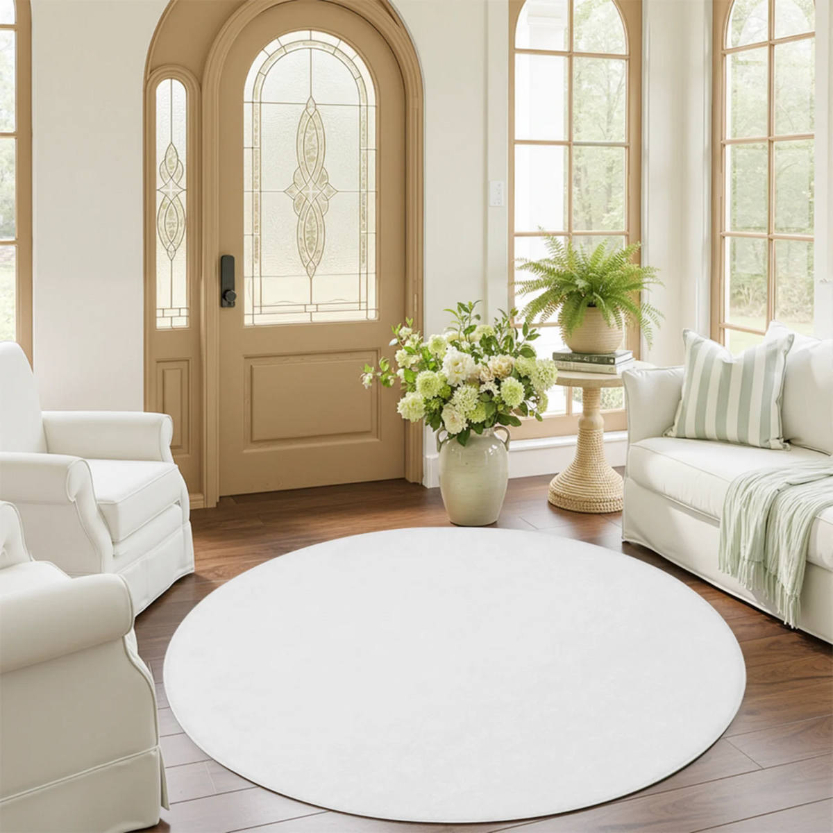 Disco Ghost Round Rug, Pink Starry Sky Rug, Pastel Gothic Style Decoration