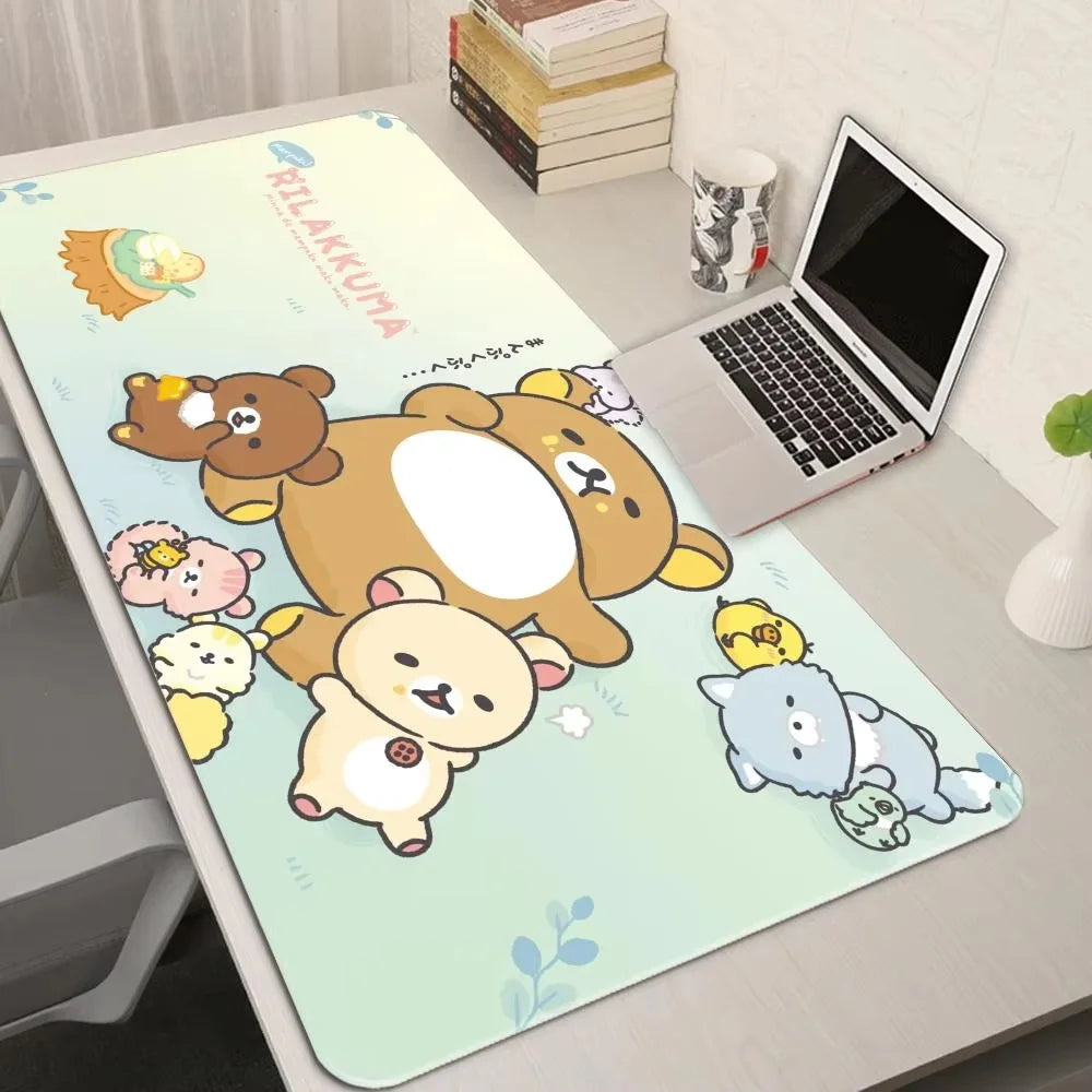 XXL Cartoon Pink Mouse Pad Anime Kawaii Keyboard Rug Laptop Cute Gaming Soft Mousepad Computer HD Desk Mat