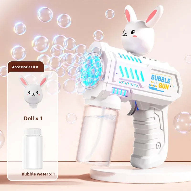 Childrens Electric Animals Bubble Machine Toys for Kids Elephant Rabbit Bear Automatic Bubbles Gun Outdoor Toy Birthday Gifts