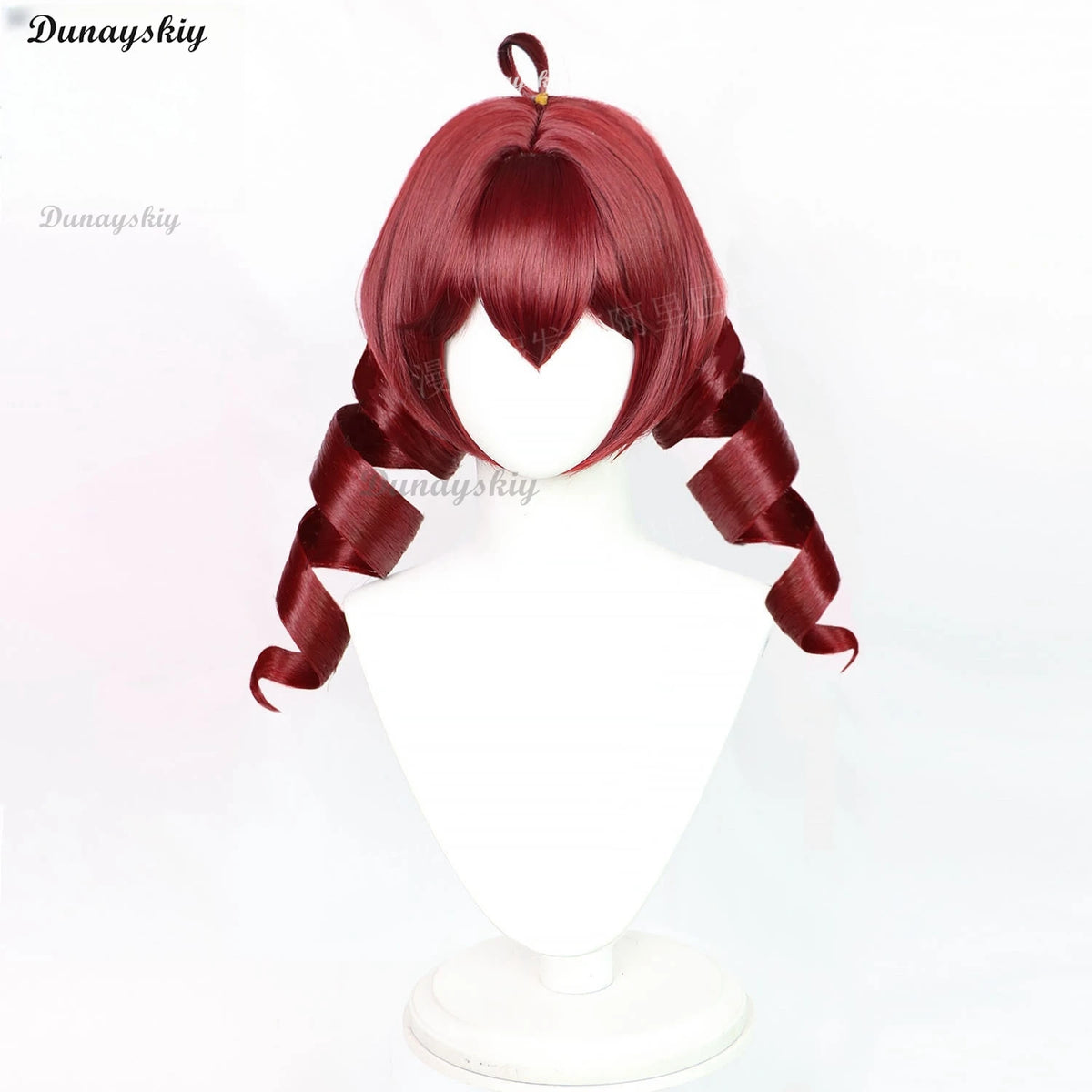 Anime Kasane Teto Wig Cosplay Wig Cute Red Ponytail High Heat Resistant Hair Teto Wig Free Wig Cap Women Long Curly Hair