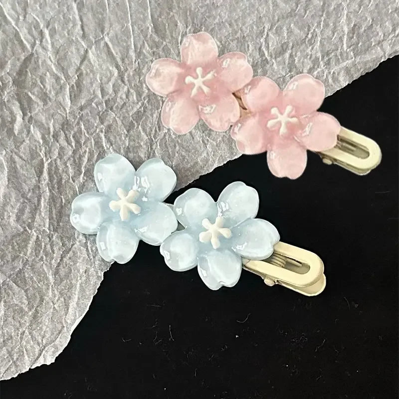 Jelly Cherry Blossom Hair Clips