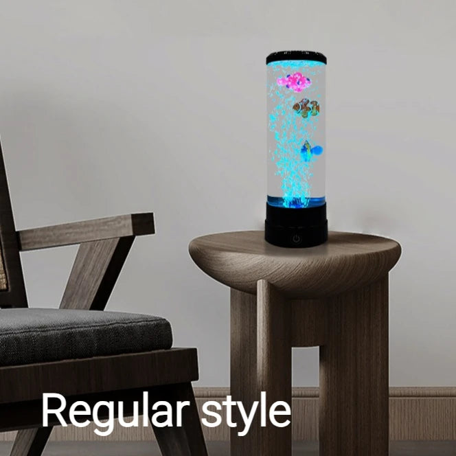 LED Multi-color Bubble Fish Aquarium with USB Plug-in