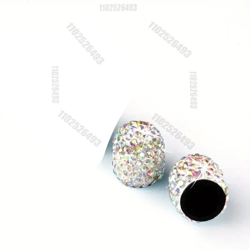 2/4PCS Diamond Car Tire Valve Caps Shining Dust-proof Wheel Valve Cover Vehicle Bling Crystal Valve Cap Car Styling Accessories