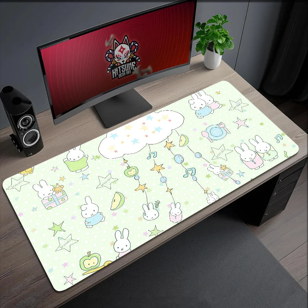 Mouse M-Miffy Cute Pad Kawaii Non-slip Lockedge Office Student Gaming Thickened Large Writing Cushion MousePad