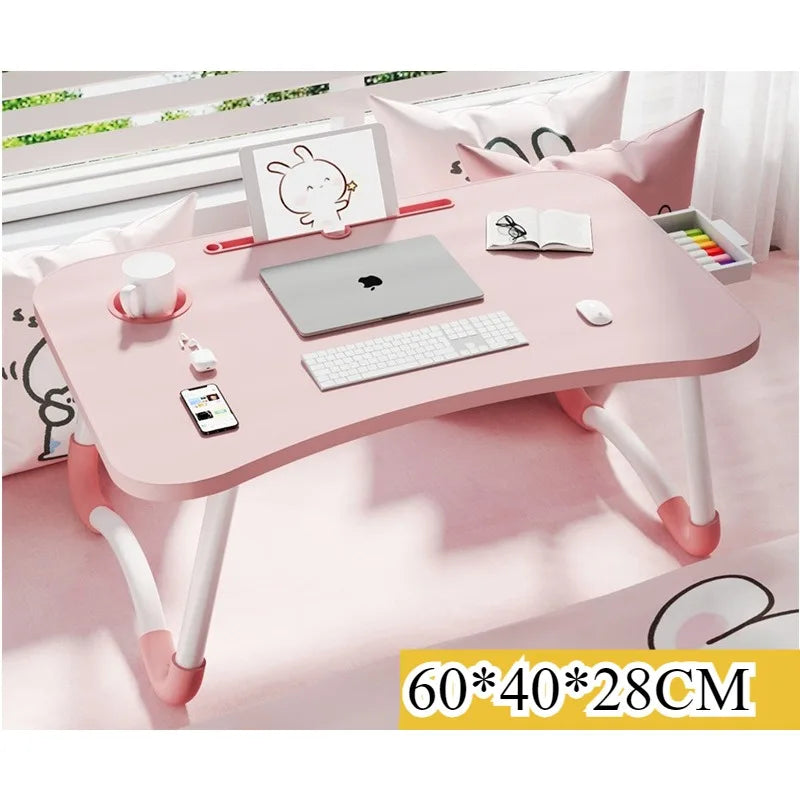 Bed Small table Foldable computer desk Student dormitory Upper bunk Desk Study table Writing table Color table