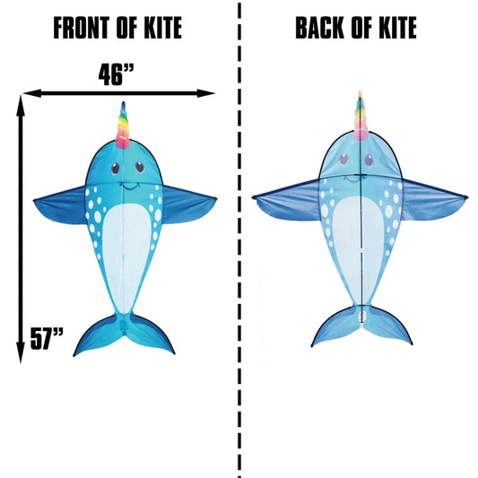 57  Inch Tall Nylon Narwhal Kite