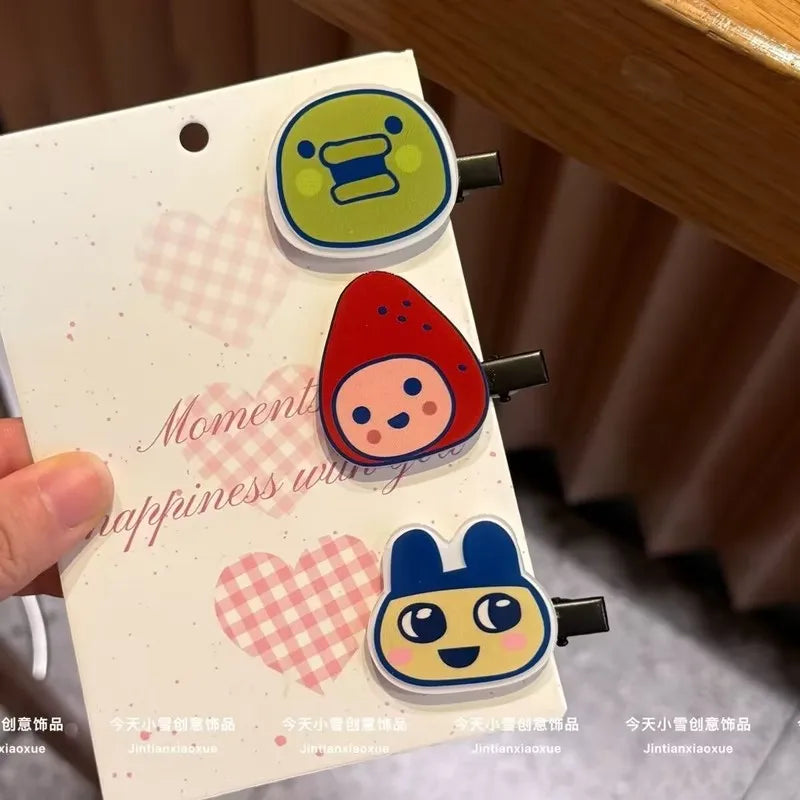 Tamagotchi Series Hairpin Cartoon Duckbill Clip Side Bangs Clip Cute Girl Sweet Hair Accessory Creativity Anime Peripherals Gift