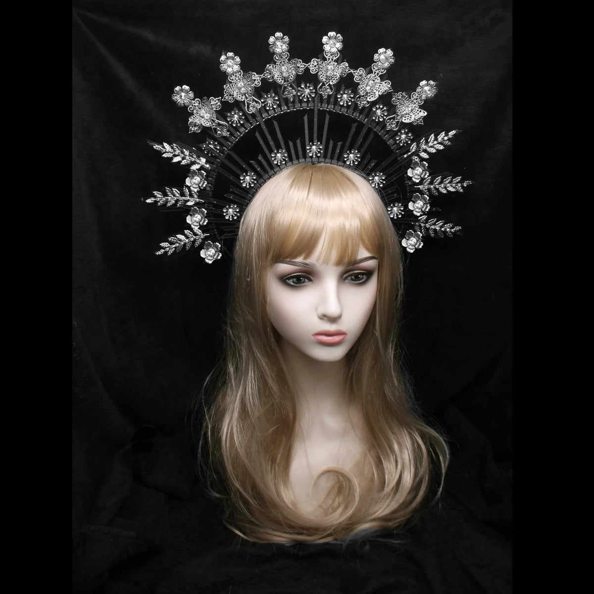 DIY Zip Tie Boho Wedding Bridal Sun Halo Met Gala Festival Headband Goddess Crown Gold Crown Headpiece  Non-finished products