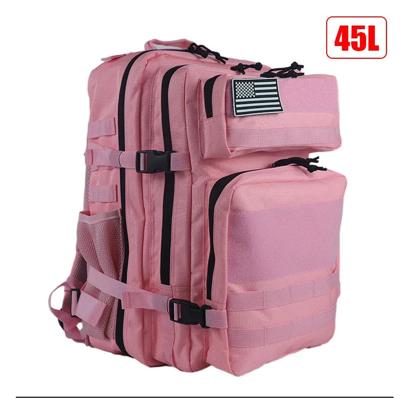 25L/45L 3P Tactical Backpack for Men Women Pink Outdoor Camping Hunting Accessories Military Army Molle Rucksacks Assault Bag